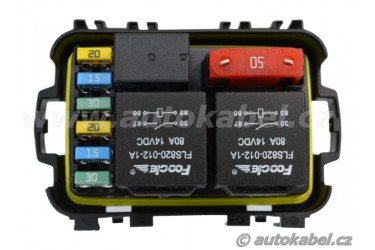 Modul MTA pro 6x minipojistka / 1x minirelé, 2x Maxirelé,1x Maxipojistka.